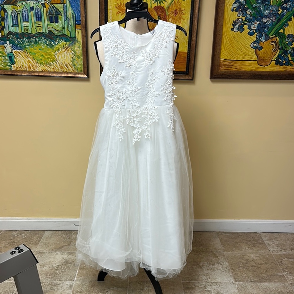 Elegant White Kids Dress